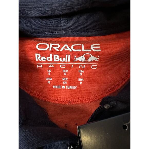 Oracle Red Bull Racing Hoodie Mens SMALL Blue Red Full Zip Sweatshirt - Picture 4 of 10